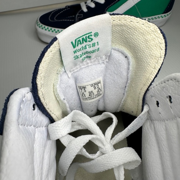 VANS Skateboard Shoes Sneakers Sk 8 Hi Top Off The Wall Mens 7.5 checkered laces - Picture 8 of 12